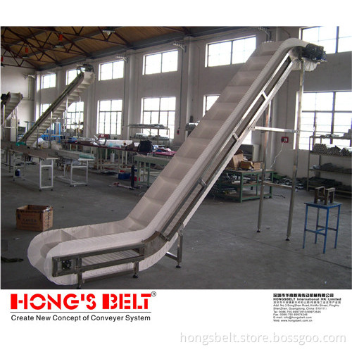 The Inclined Food Grade Modular Belt with Cleats